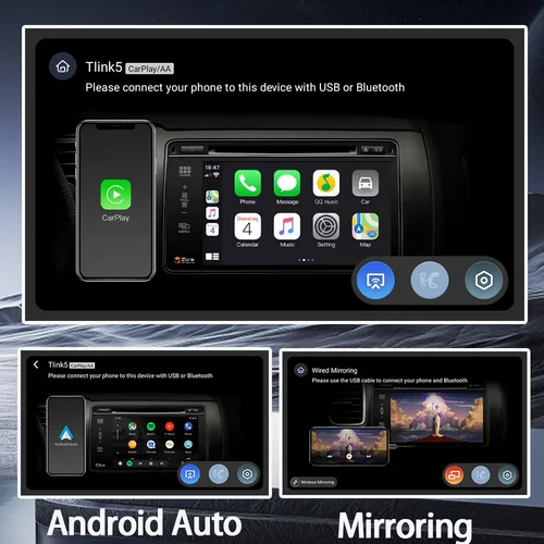Imagen 2 del producto Radio Multimedia Estéreo para Auto de 7'' para Ford F150 F250 F350 E250 2004-2014 con CarPlay, Android Auto, GPS, NAV, BT5, HD y Cámara de Reversa