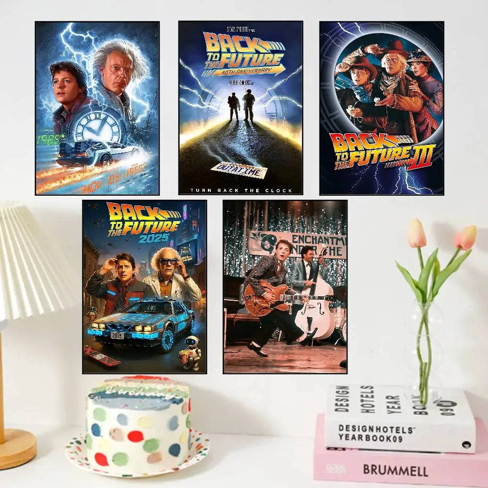 Movie B-Back To The Future Posters Living Room Bar Cafe Quality Canvas Vintage Style Comics Painting Art Home Wall Decor Picture