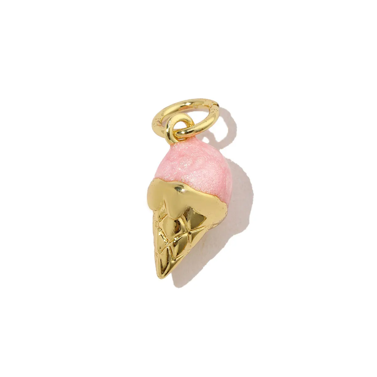 3pcs/Lot 18k Gold Plated Enamel Icecream Popsicle DIY Charms Women Candy Donut Cake Necklace Pendants Heart Mushroom Jewelry