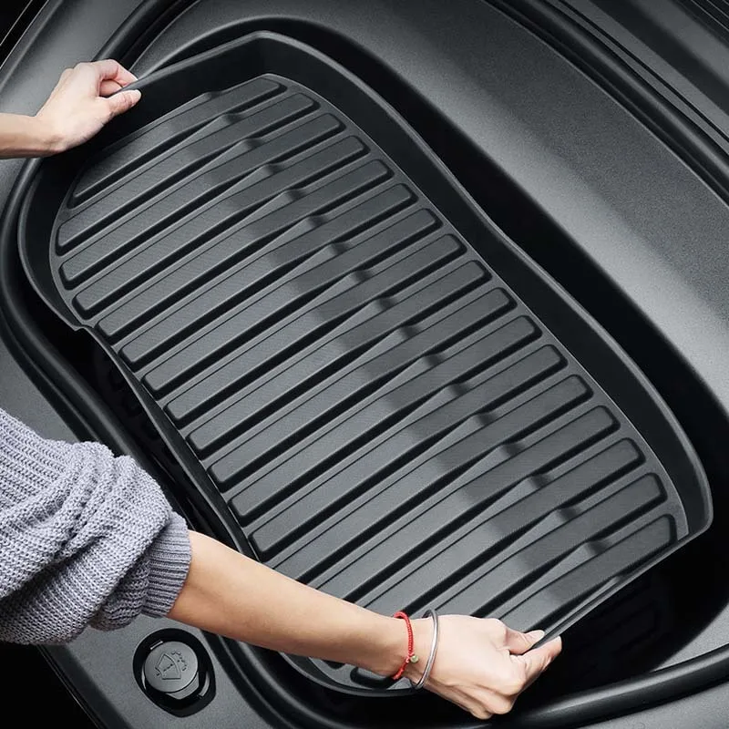 Waterproof TPE Car Front Rear Trunk Mats Anti-slip Protective Cover Pad for Tesla Model YL/Y Juniper Model 3 Highland Car Parts