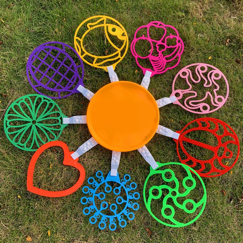 Blowing Tool Kids Outdoor Bubble Wand Large Ring Soap Blower Set Jumbo Bubble Maker Tennis Racket Shape Random Color