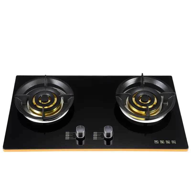 for Ipg Kitchen Gas Stove Glass Panel Household Dual Burner Cooktop Tempered Glass Surface Easy Clean Modern Design for Home