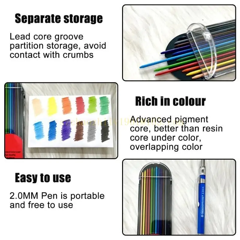 Wkłady 62KA dla automatycznego ołówka mechanicznego 2,0 mm, szkicowanie szkicowania