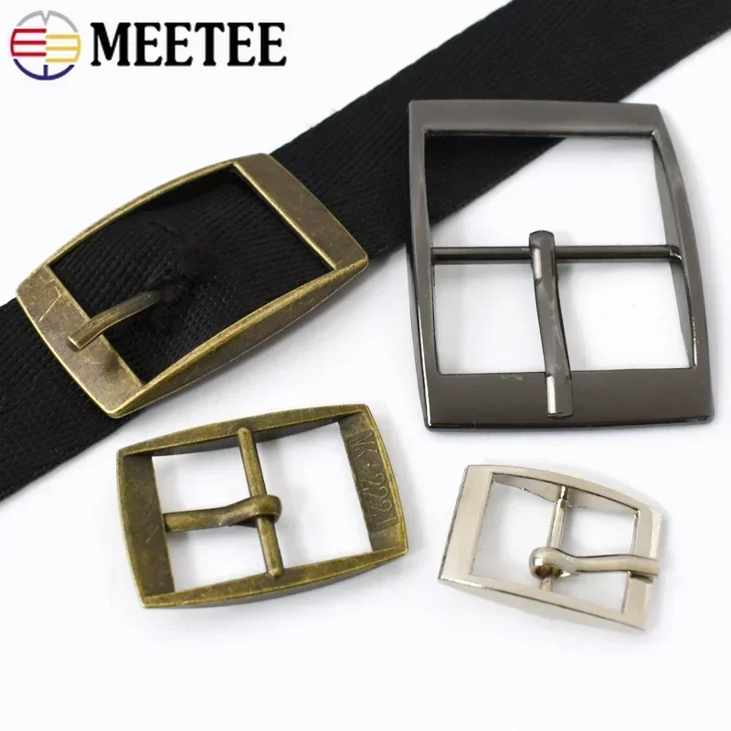 10/20/30Pcs Meetee 15-30mm Metal Pin Buckles Belt Adjust Clasp Buckle Bag Strap Webbing Dog Collar Hook DIY Hardware Accessories