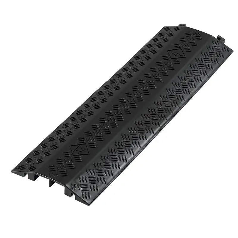 

Cable Hose Protector Ramp 39x5.1x0.78 inches For Home Office Warehouse, 17500 lbs Axle Load Capacity Heavy Duty Floor Cord Management Channel 3 Pack
