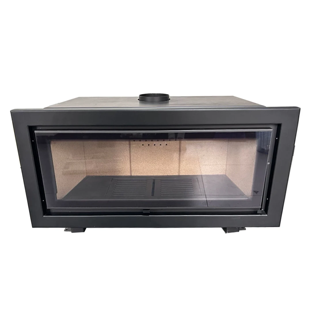 

11KW Modern Indoor EmbeddedWood Burning Stove Insert Fireplace Wood Stove with for Villas (Shelf Not Included)