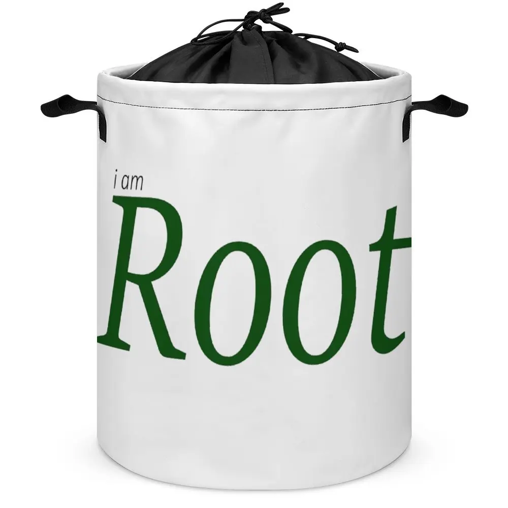 Storage Tank I Am ROOT Sticker for Sale Laundry Basket Dust Proof Can Be Folded Craft Room Storage Graphic Vintage Storage of Cl