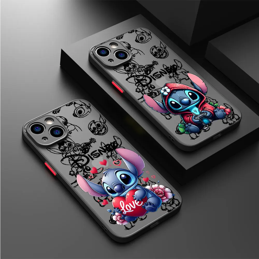 Clear Luxury Case for Xiaomi Redmi Note 9S 11S 10 Pro 11T 12S 12 13 Pro 11 Pro 10S 9T 9 5G Disney Lilo & Stitch Cover 