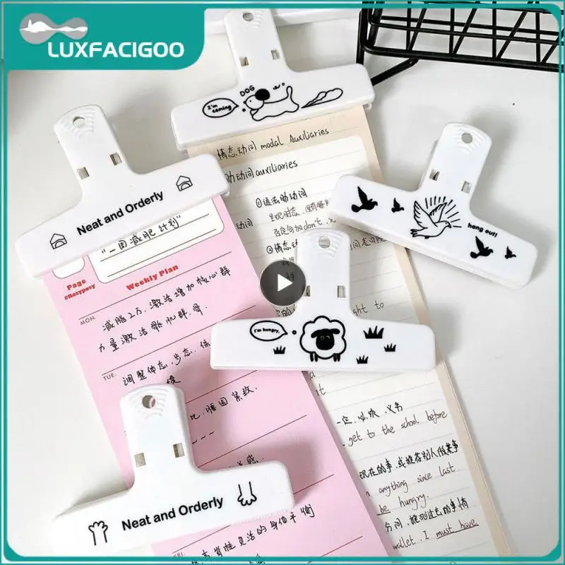 Sealing Clamp Not Easy To Fade Comfortable To Touch Clip Anti Slip No Fading Storage Folder Folder Bill Folder Secure Durable