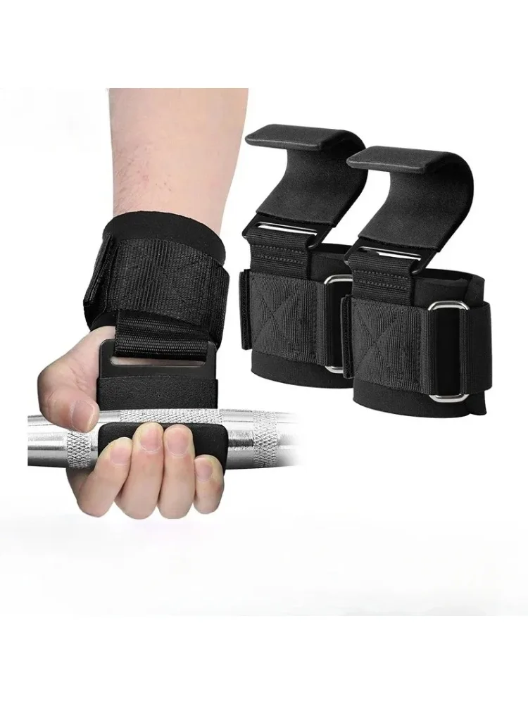 1/2PC rutschfeste Gewichtheben Hookspremium Paar Riemen Gewichtheben Kreuzheben Kinn Klimmzug und Übung Fitness Haken Training