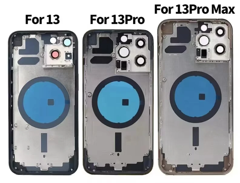 Per cover posteriore batteria iPhone13 Pro, cornice centrale, cavo flessibile, fotocamere anteriori e posteriori, vassoio per schede e altri sostitutivi