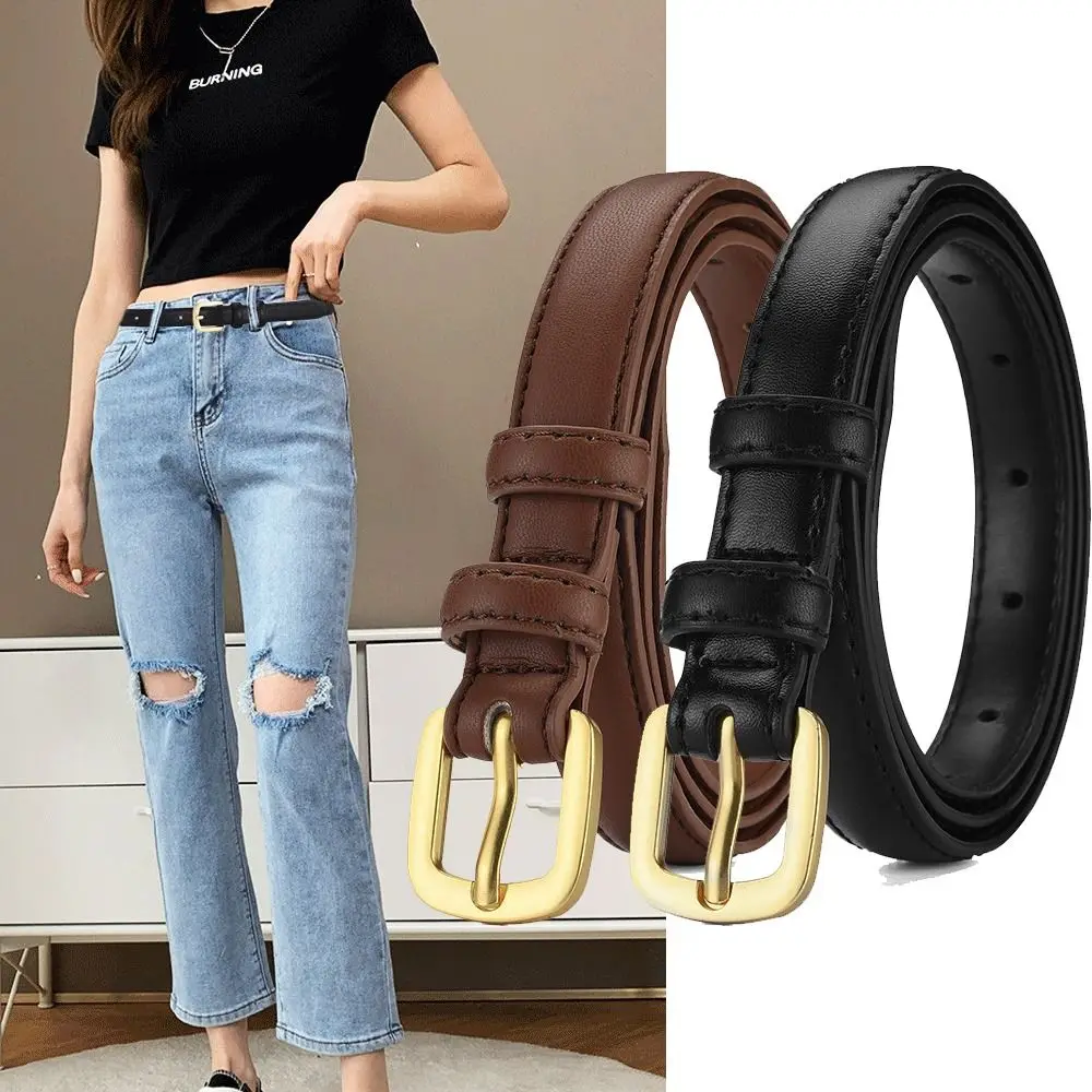 

Trend Sweet Leather Belt Casual Versatile Luxury Design Waist Strap Pin Buckle Waistband