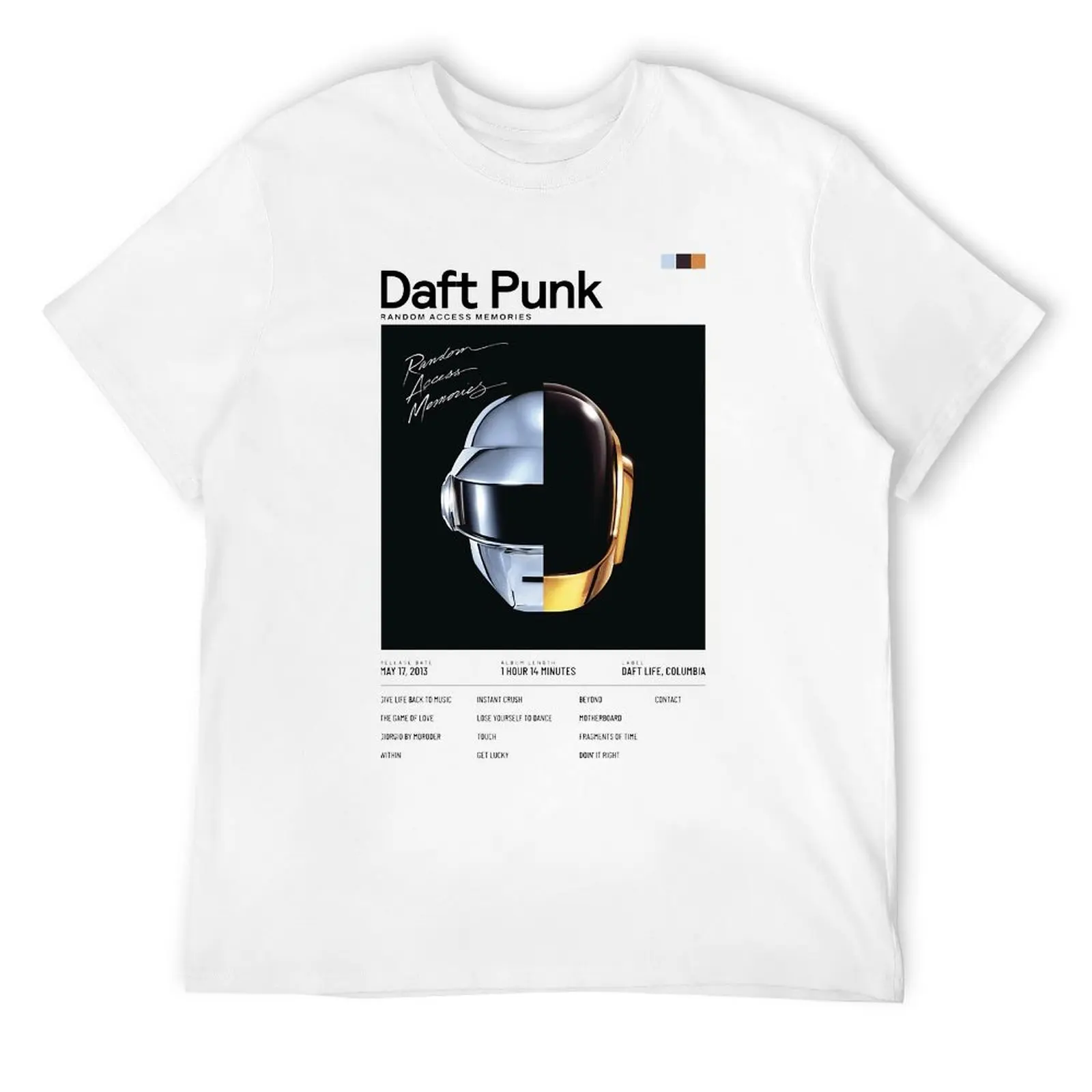 Daft Punk Random Access Memories Classic Crewneck T-shirt Movement Tshirt Premium Joke Home USA Size