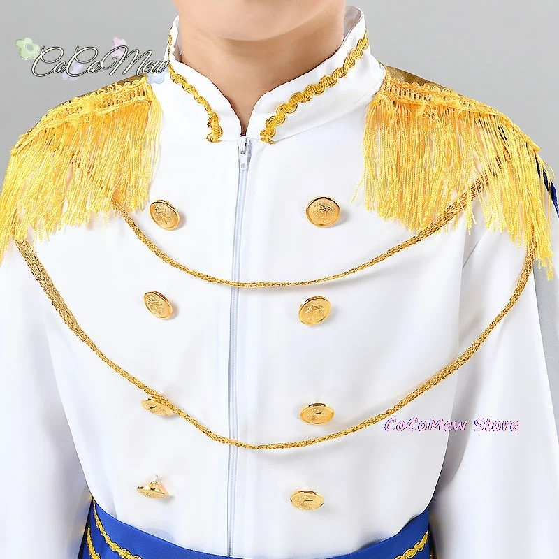 Disfraz de rey de juego de rol para niños de Halloween de siete piezas, disfraz real europeo de fantasía, conjunto de regalo de Navidad