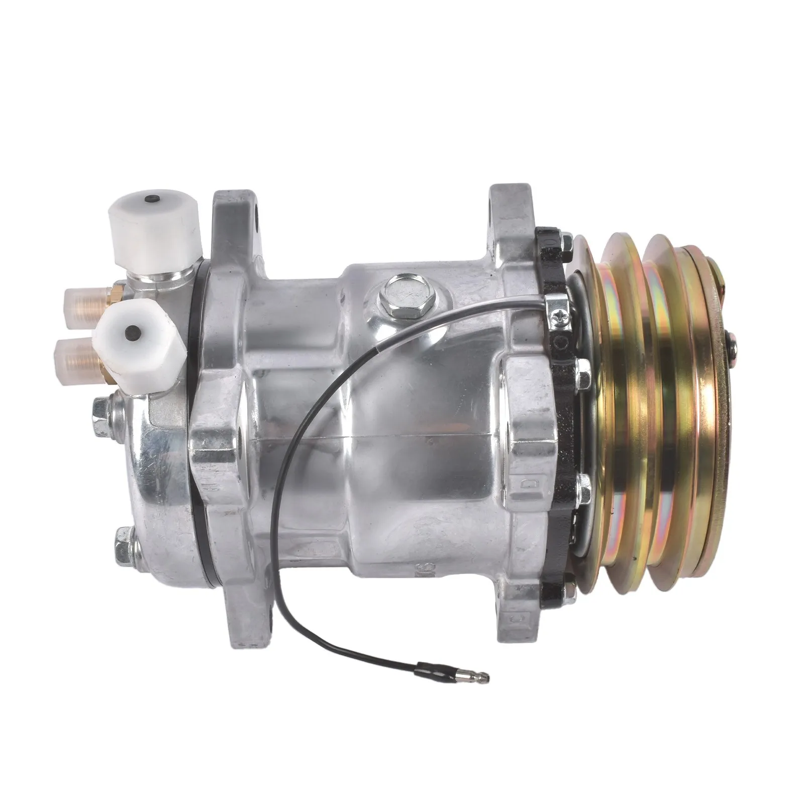 AP01 A/C Compressor with 2PK Clutch Fit for SD 508 5H14 R134A V Belt 12V Universal
