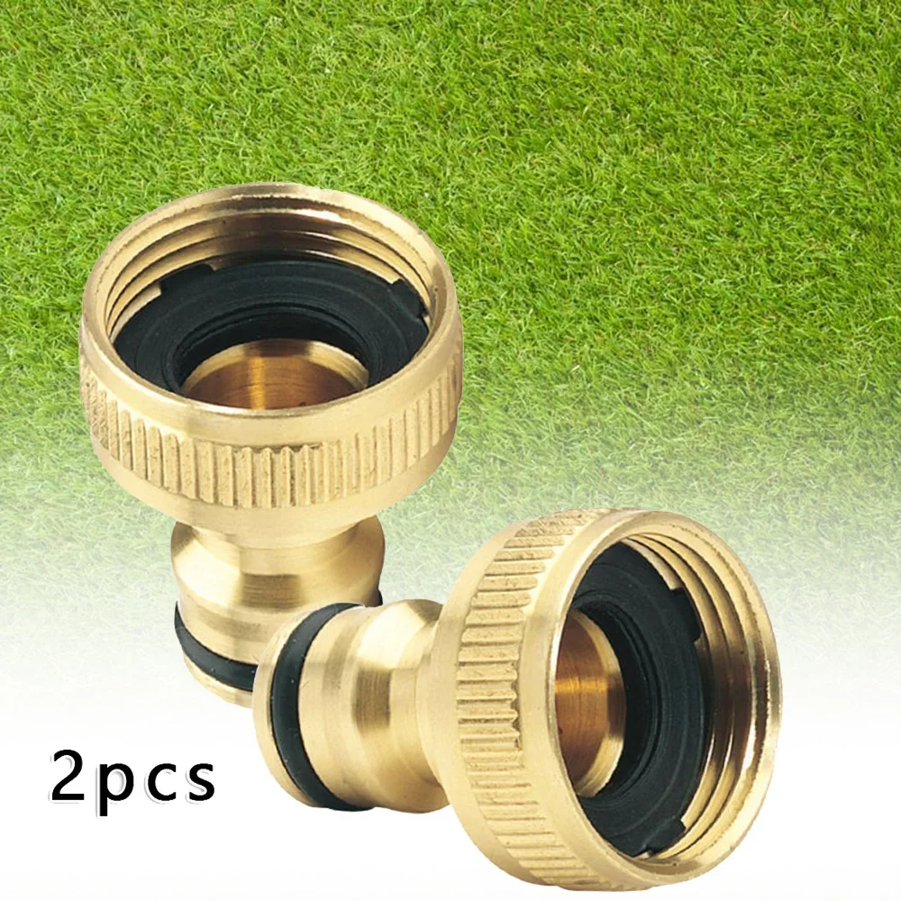 2pcs Fitting 3/4 To 1/2 INCH Thread Quick Connector Brass Garden Irrigation Faucet Hose Tap Nozzle Adapter Water Gun Joints NEW