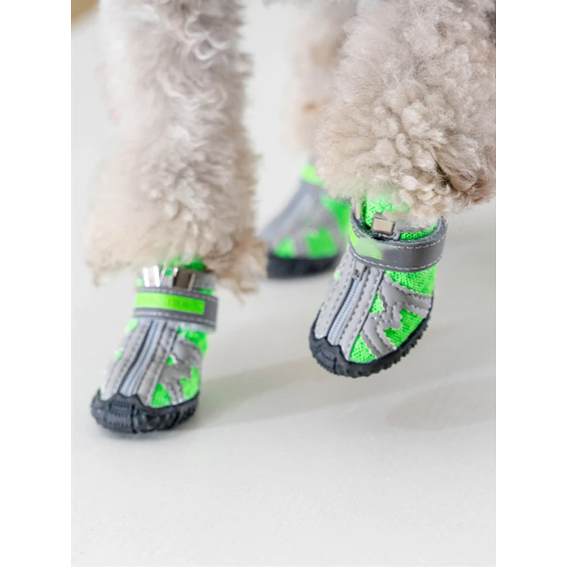 

Poodle Shoes Small Dog Dog Shoes for Four Seasons Bichon Shoes Slide Proof and Anti-Drop Sneakers Pet Shoes Breathable Type