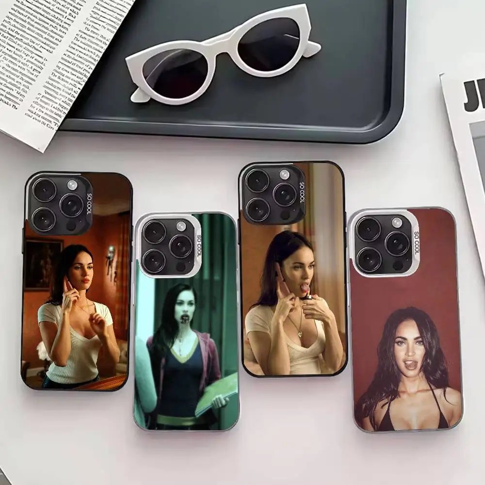 

J-Jennifers Body Megan Fox Phone Case For iPhone 17,16,15,14,13,12,11 Plus,Pro Max,XS,Colored silver phone case