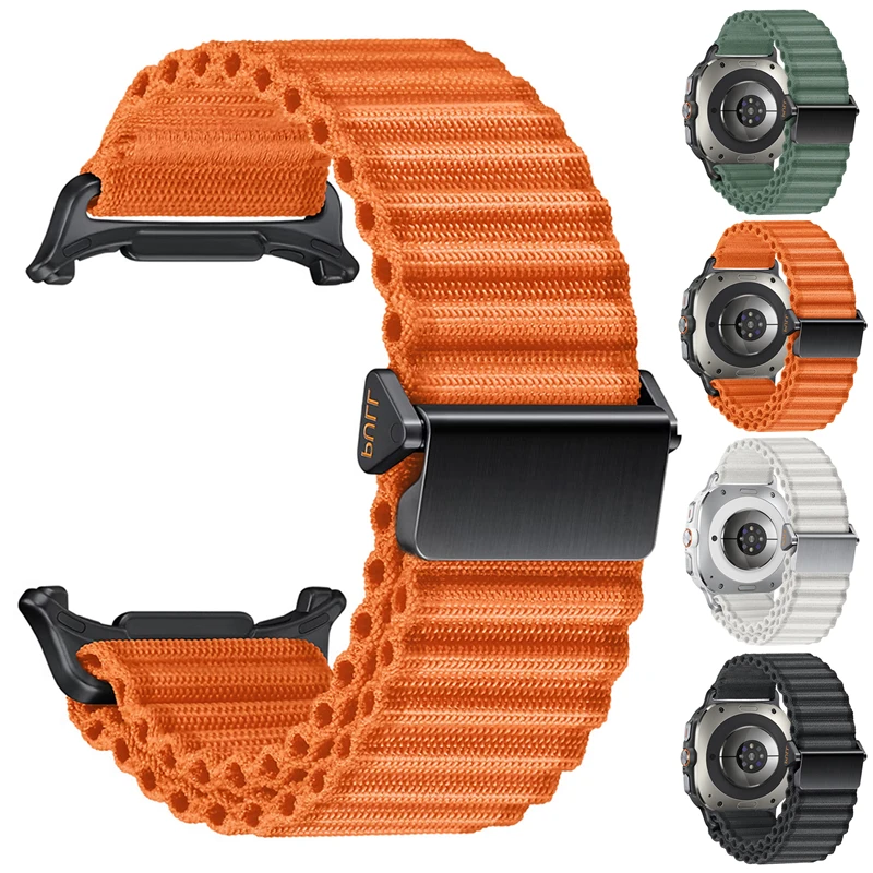 Nylon Trail-Armband für Samsung Galaxy Watch Ultra2 2026 Schlaufenband für Galaxy Watch 47MM Ohne Lücken Schnellverschluss-Armband Zubehör