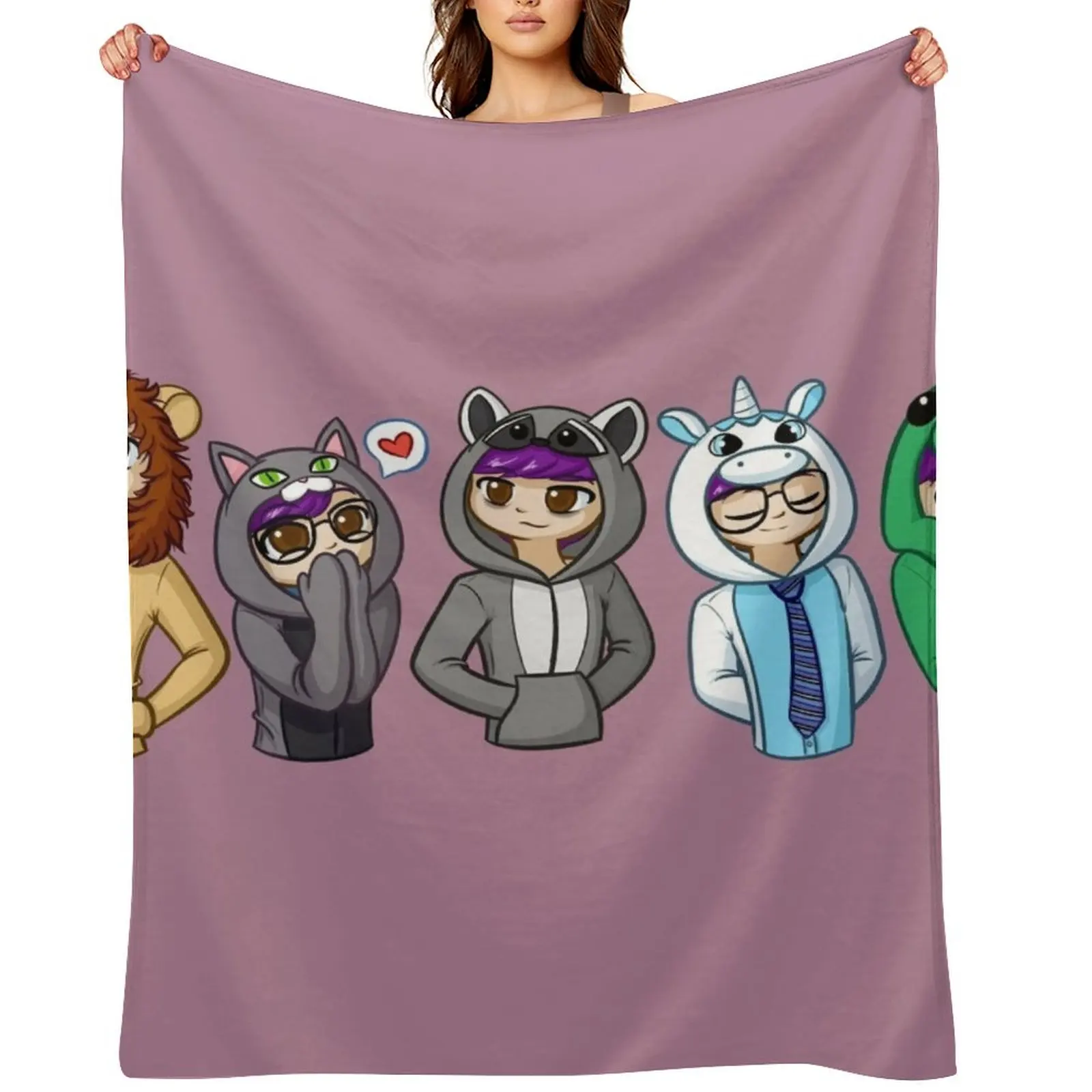 

Sanders Sides Onesies - Core 4 + Deceit Throw Blanket Heavy Blankets For Sofas Thins cosplay anime Blankets
