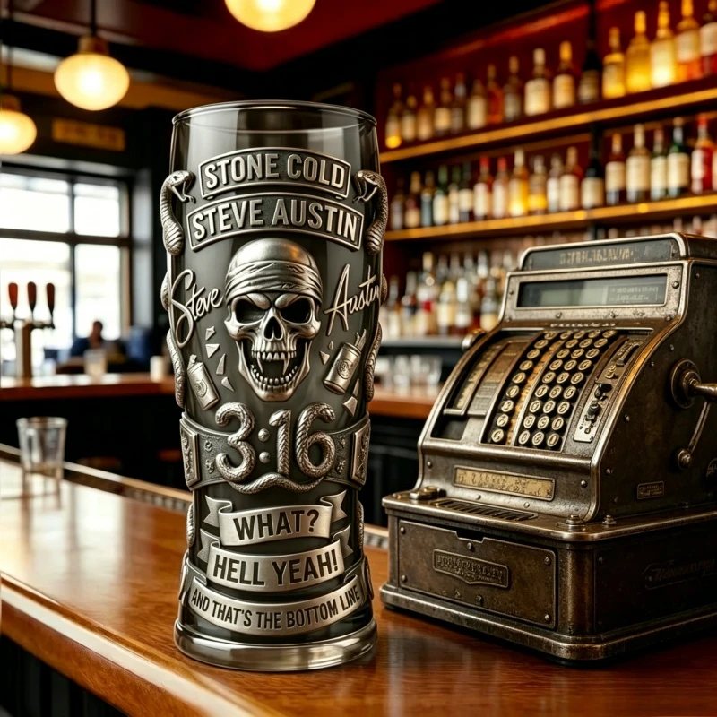 D Stone Cold Steve Austin Memorial Cup Stone Cold 3:16 Embossed Beer Cup Wrestling Peripheral