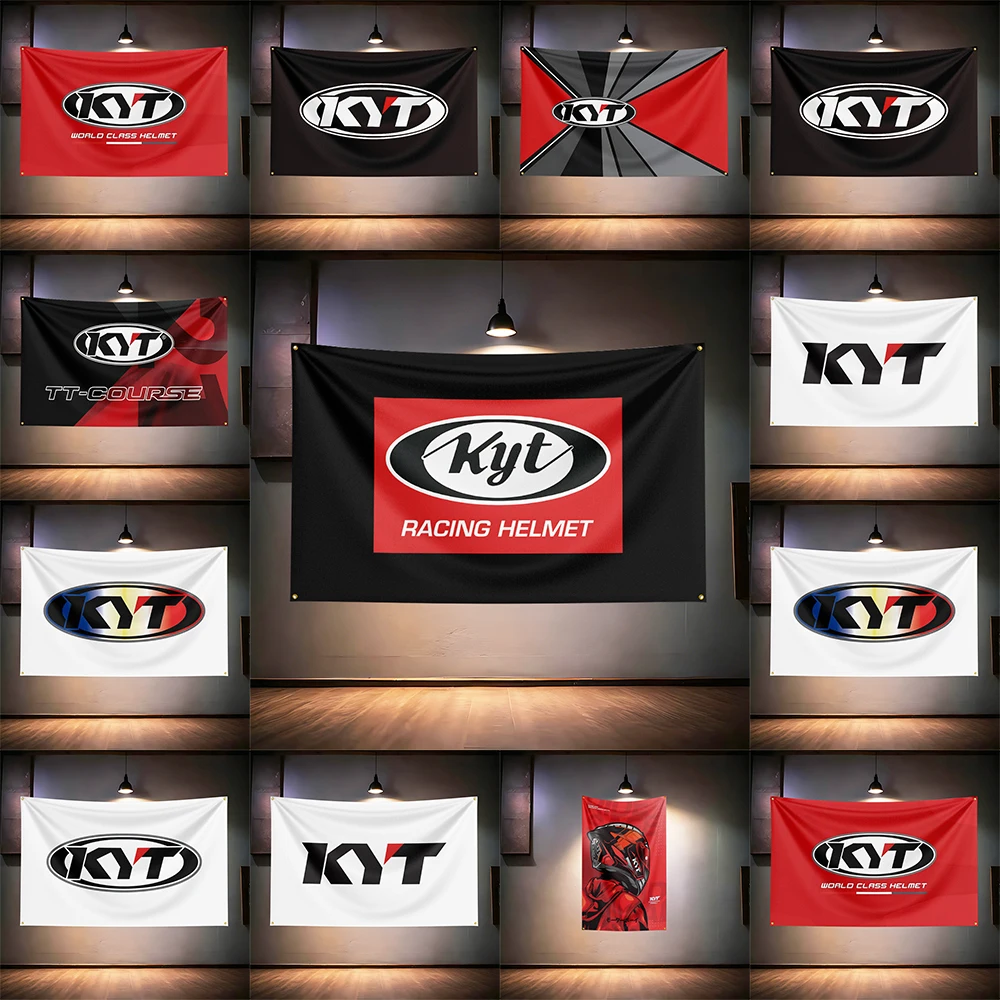 

K-Y-Ts Racing Gear Flag 3x5ft 90x150cm For Garage Man Cave Bar Club Auto Shop Racing Room Wall Decor Banner