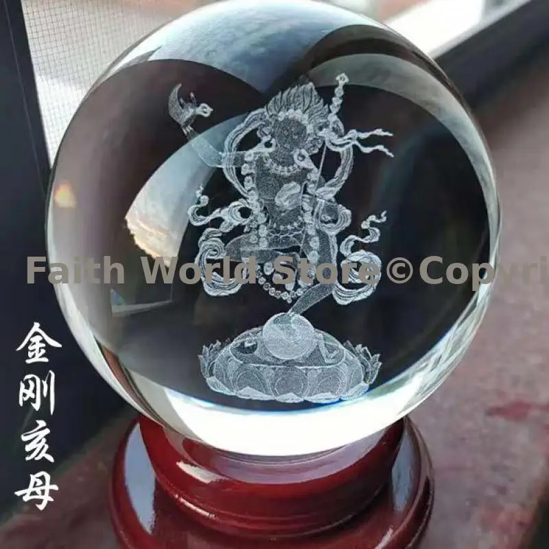 

Vajravarahi hemo Dorje Pam Religious Crystal internal sculpture Tantric Buddha statue Buddhist worship good Buddha figure