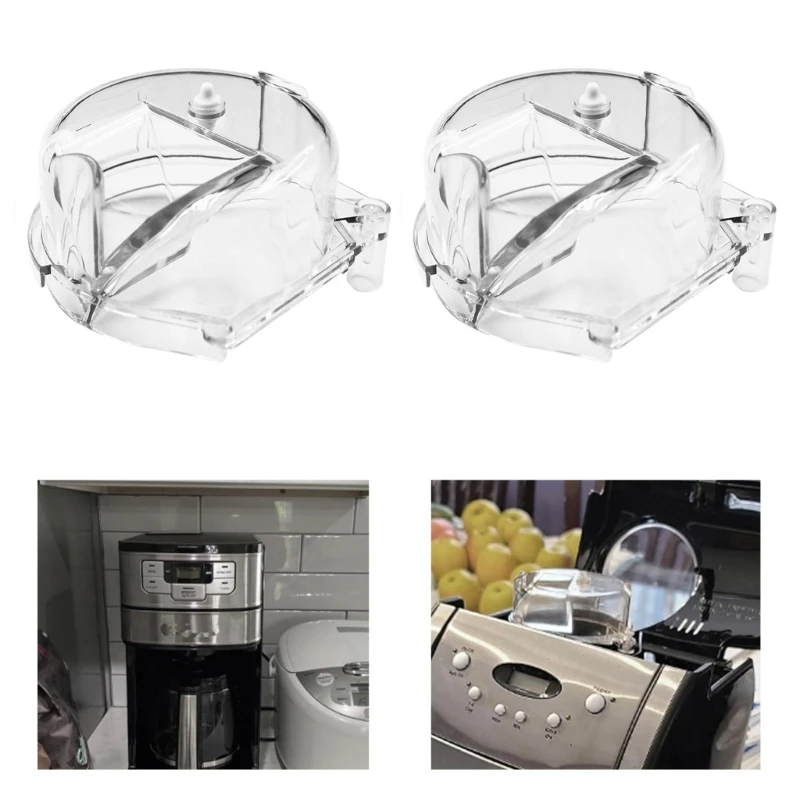 2PCS Clear Grinder Cover Kitchen Appliance Part Office Coffee Solution Portable Coffee Grinder Lid for Grinding Result