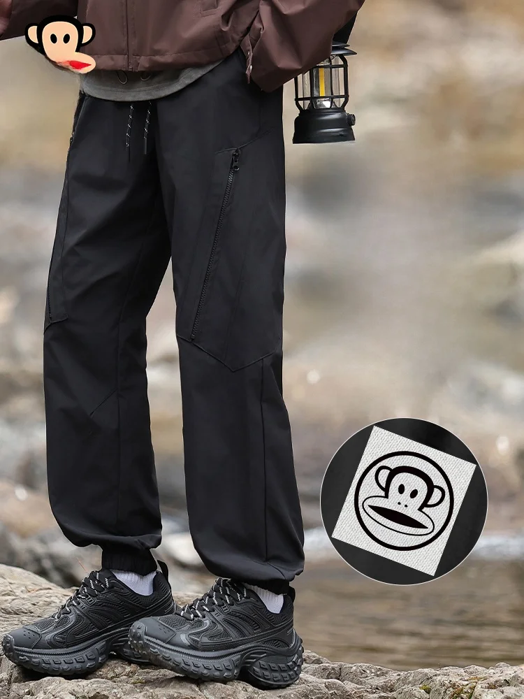 

Мужские повседневные брюки Paul Frank для активного отдыха и работы, осенние новые модные брюки-карго с эластичным поясом