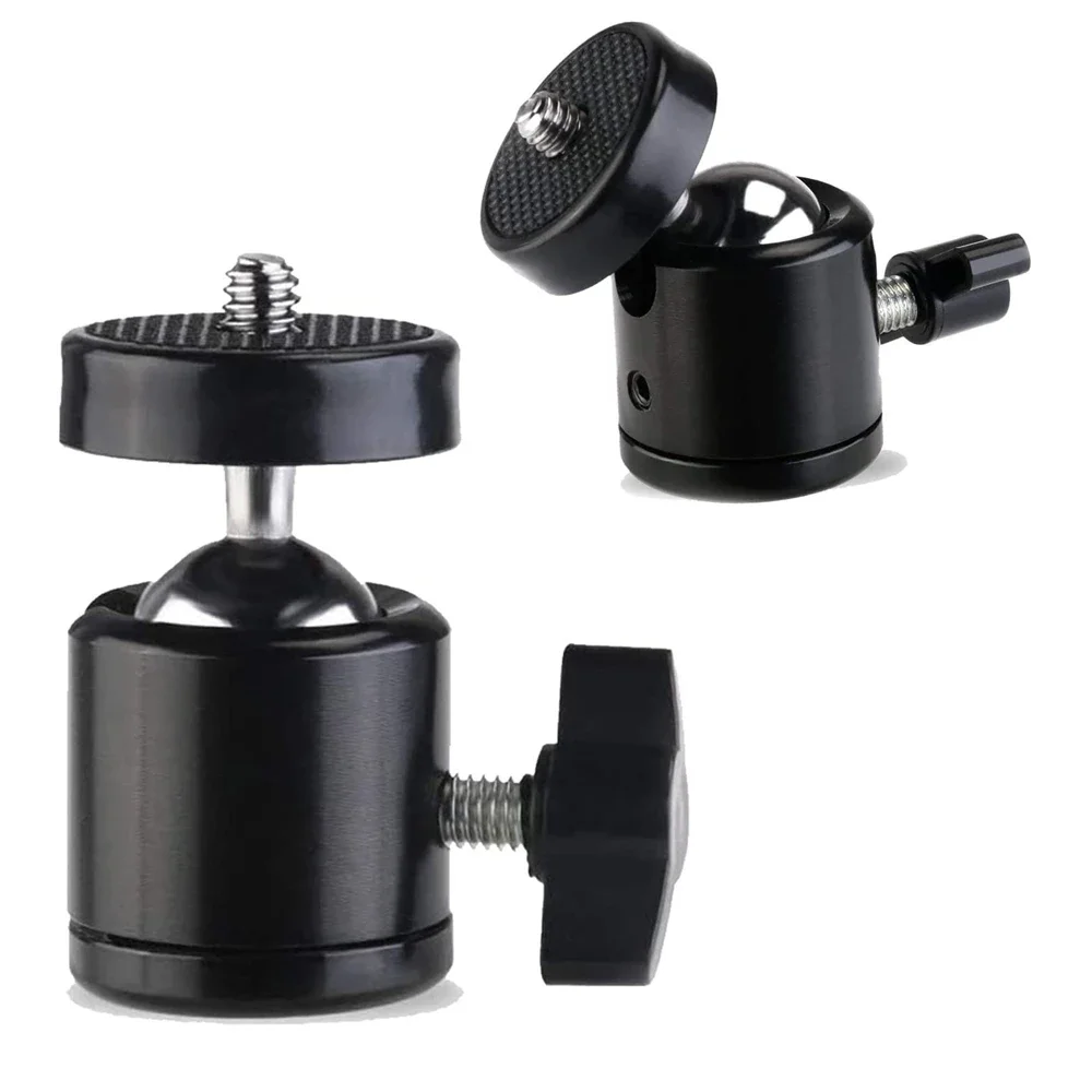 

1/4 interface clamp Table microscope accessories Mobile phone stand Mini spherical head 360 degree rotating table