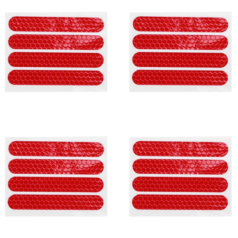 Front Rear Wheel Cover Protective Shell Reflective Sticker For Ninebot Max G30 Scooter Accessories 16PCS, Red