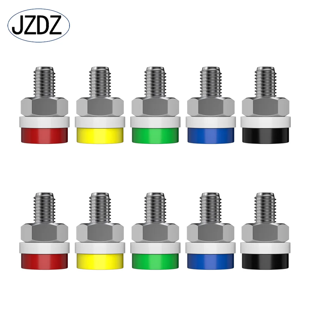 JZDZ 10 sztuk 2MM gniazdo bananowe zacisk nakrętka wtyczka bananowa Jack złącze elektryczne Terminal otwór testowy DIY części J.40001