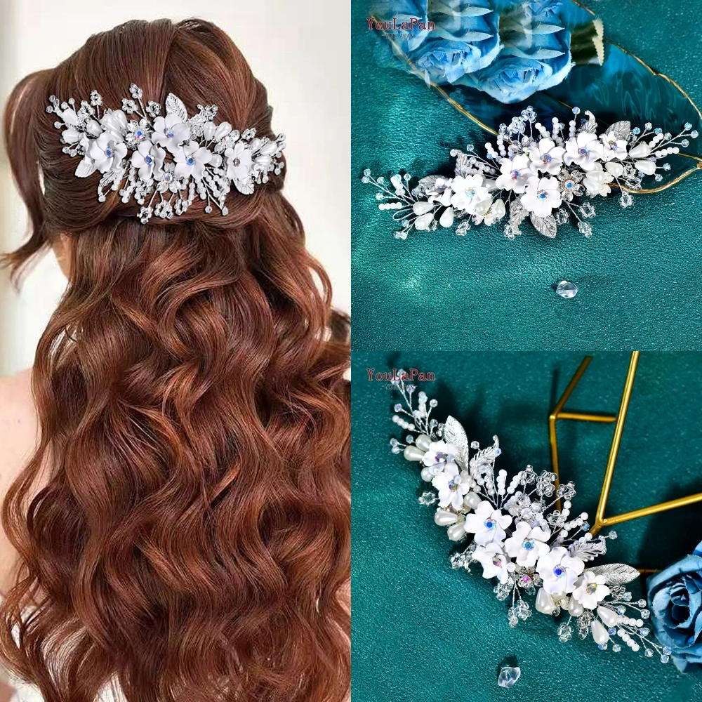 

YouLaPan Alloy leaf Flowers Bridal Hairwear Wedding Hair Accessories Banquet Party Headwear Bridesmaid Bride Headdress HP856