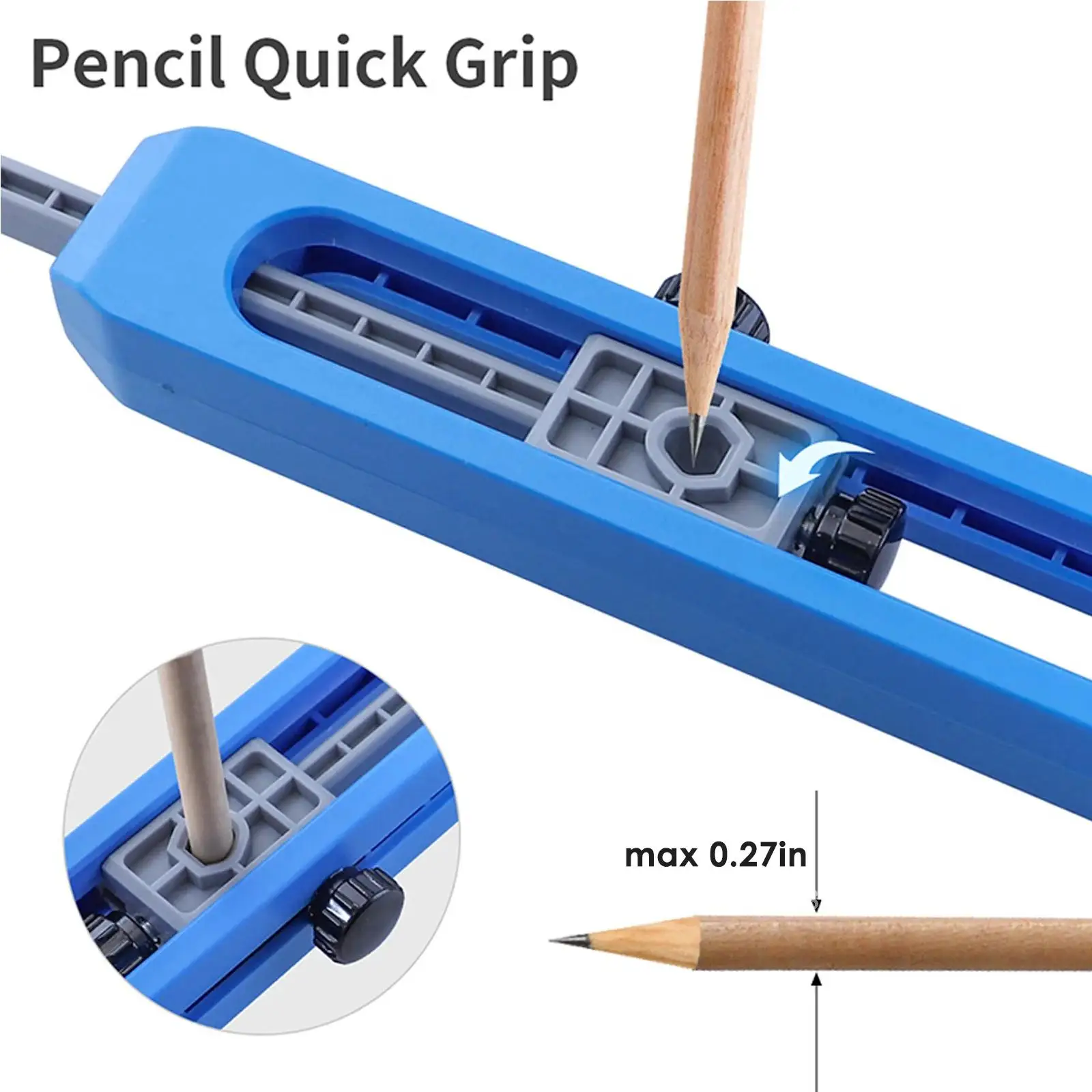 Scribing Profile Gauge Ruler With Lock Adjustable Locking Precise Woodworking Measuring Tool Measurement 2 Pencils