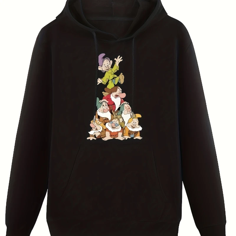 

Disney Women's Seven Dwarfs Hooded Long Sleeve Sweatshirt Hoodies Drawstring Pullover Casual Top (XS-3XL)