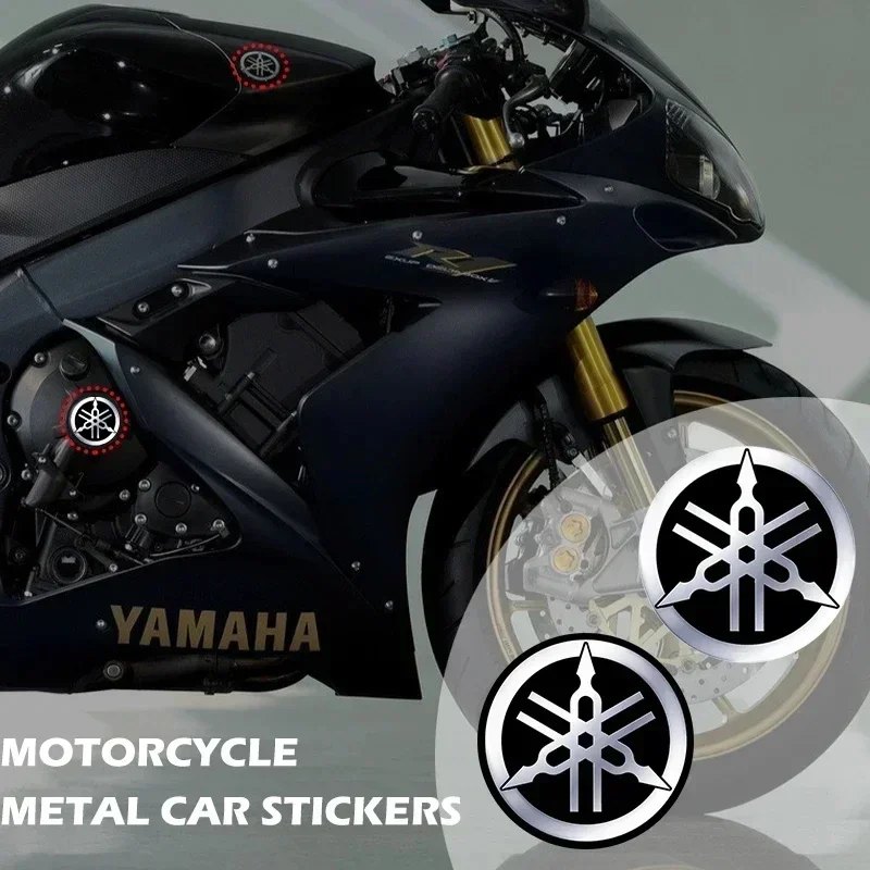 

3D Car Motorcycle Modified Car Sticker 5cm Metal Car Sticker Aluminum Round Decal Badge Logo for Yamaha R1 R3 R25 Mt-09 Mt07