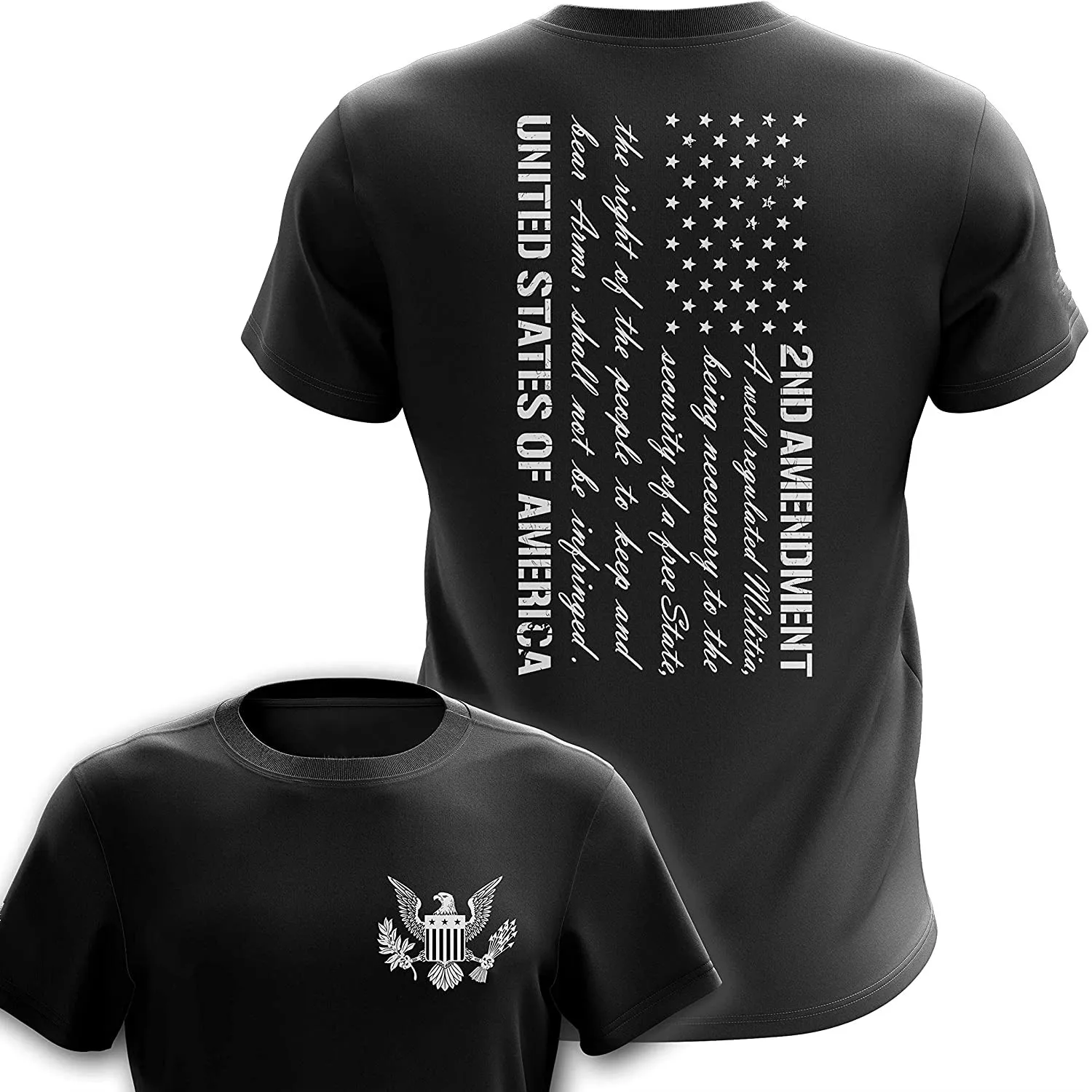 American Flag 2nd Amendment Patriotic T-Shirt. Summer Cotton Short Sleeve O-Neck Men's T Shirt New Gift S-3XL