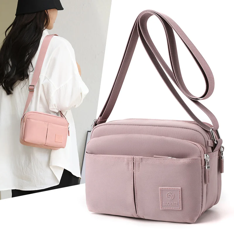 Nylon mini Women\'s Crossbody Bag Small Shoulder Handbag Trend Waterproof Phone Bag Simple Shopper bag Zipper Purse