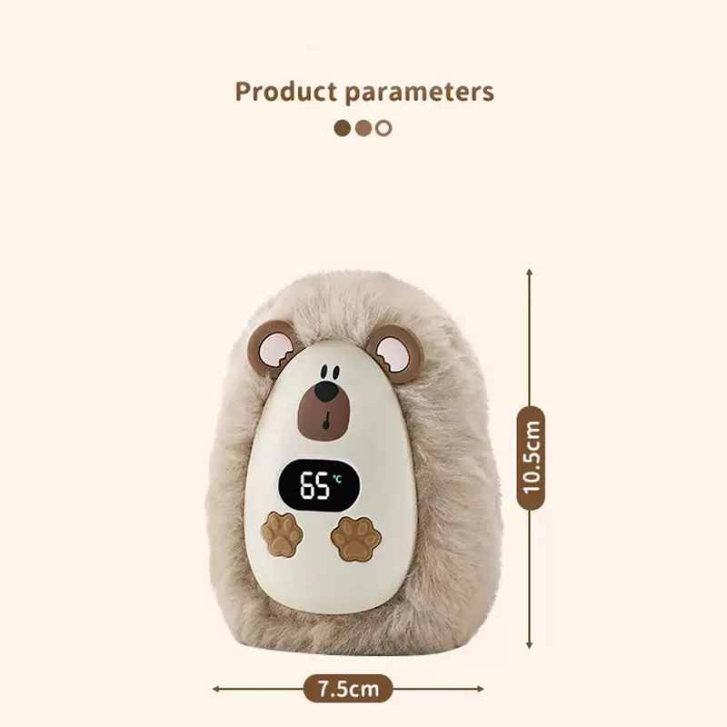 J Plüsch-Handwärmer, praktisch, 3 Temperatureinstellungen, wiederverwendbar, leicht, Taschen-Handwärmer, Winter, für Zuhause, Büro, Jungen und Mädchen