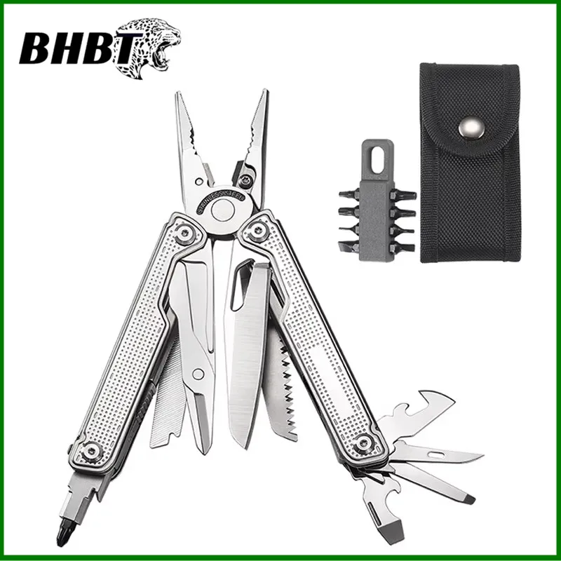

BHBT 25 in 1 Multitool Pliers EDC Pocket Knife Portable Outdoor Camping Survival Multi Functional Hand Tool with Bits