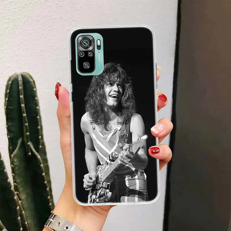 Eddie Van Halen Graphic Guitar For Xiaomi Redmi Note 13 12 11S 11 10S 10 Pro Phone Case  11T 11E 9S 9 8T 8 7 Plus Fundas Cover C