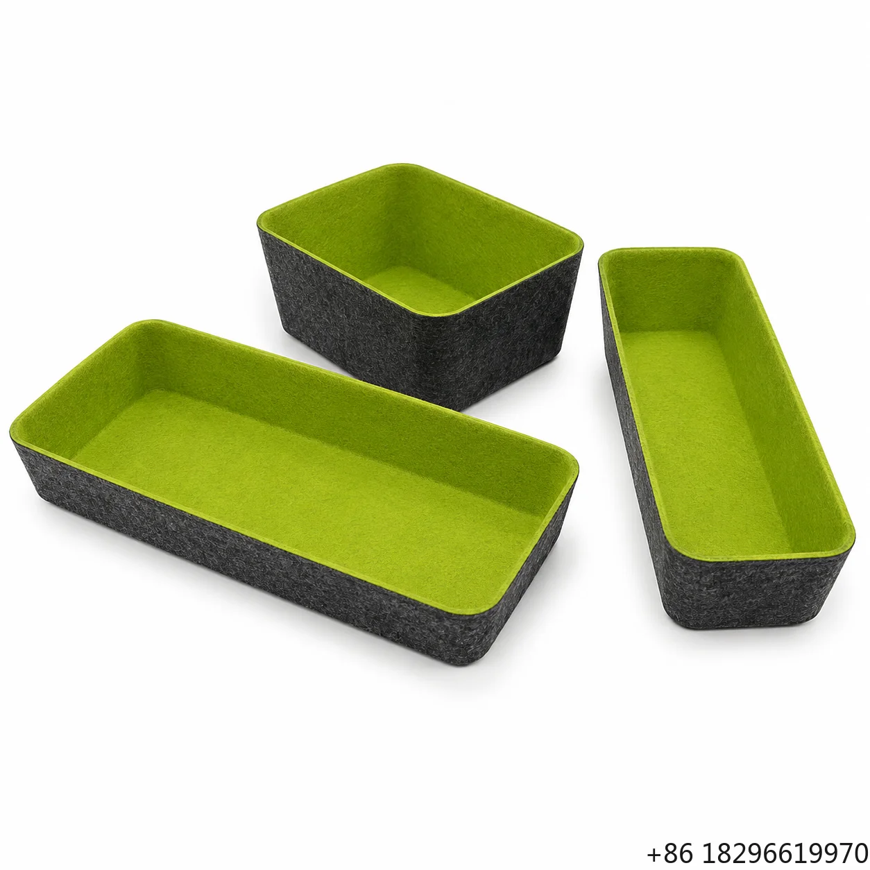 Custom Desktop Storage Tray Set for Stationery Cosmetics Flowers and Household Items Felt Organizer Basket