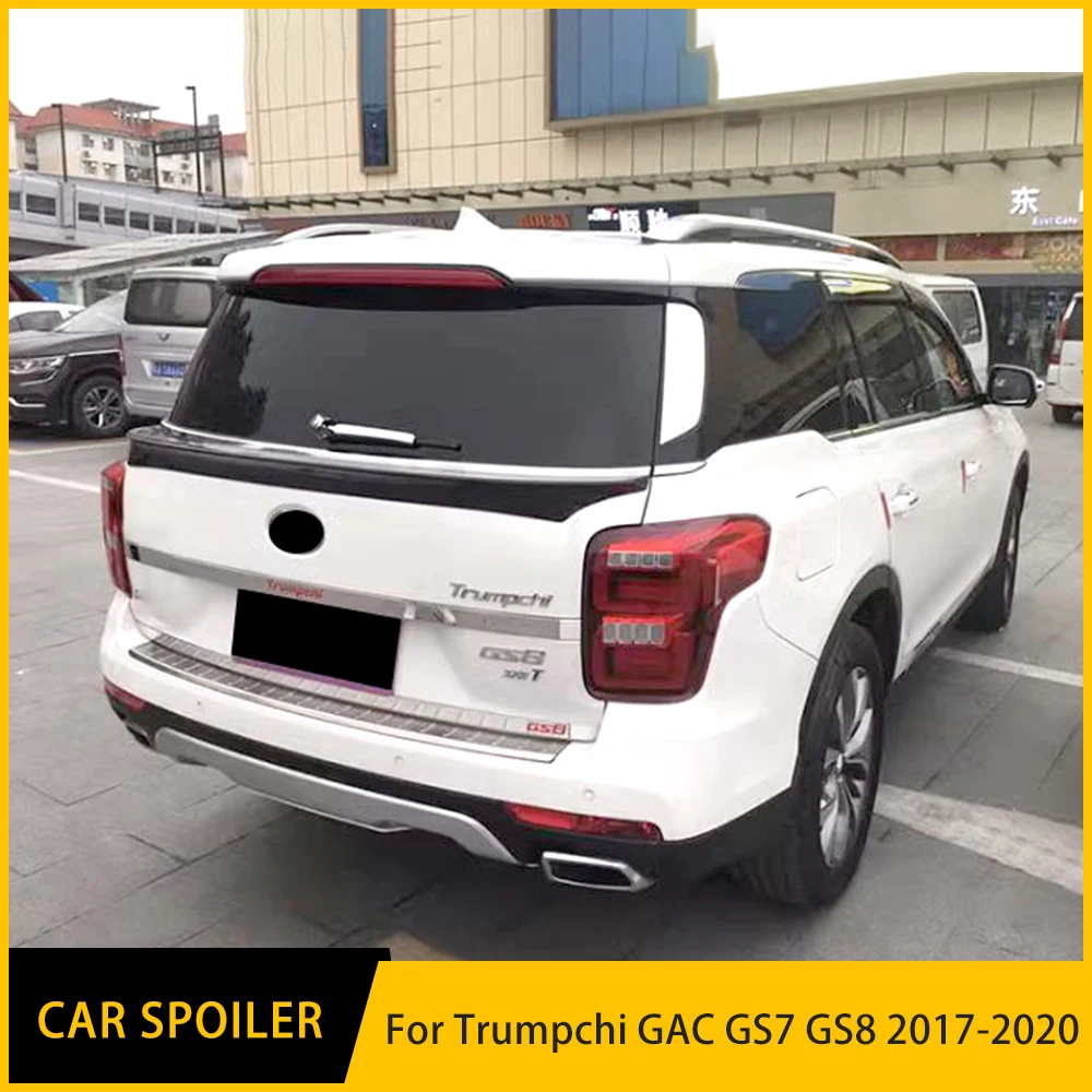 

For Trumpchi GAC GS7 GS8 Car Rear Lip Spoiler Trim Black Carbon Tail Trunk Wing 2017 18 19 20 Luggage Compartment Tail Diffuser