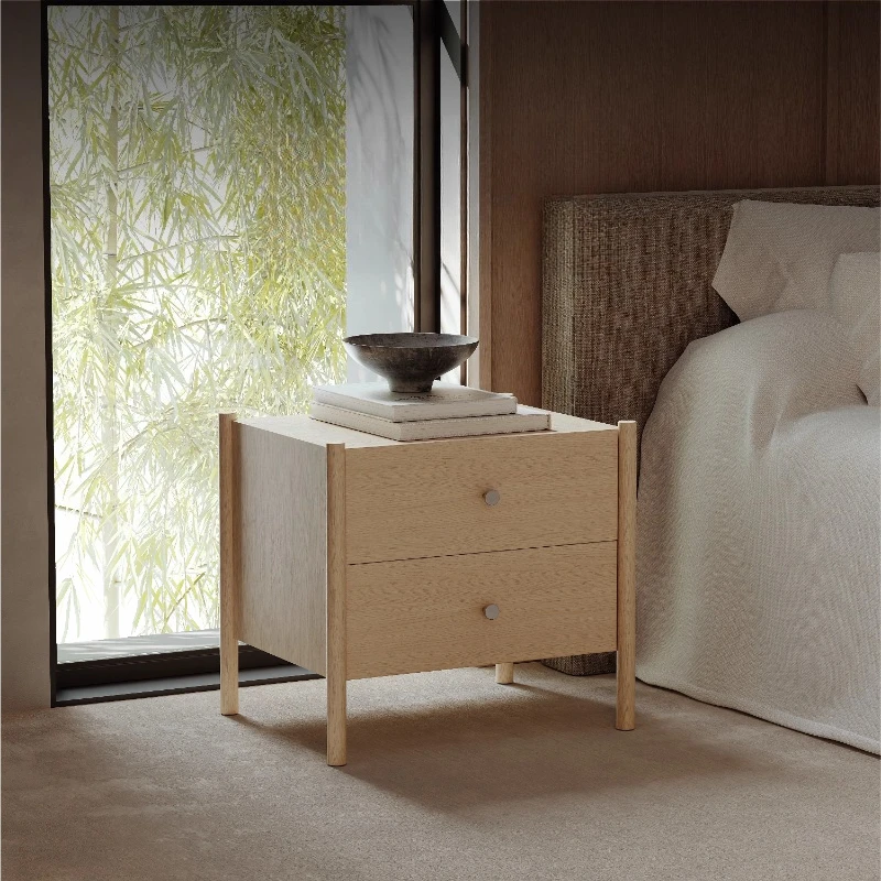 

Bedside table Solid wood bedside table Medieval style cylindrical bedroom