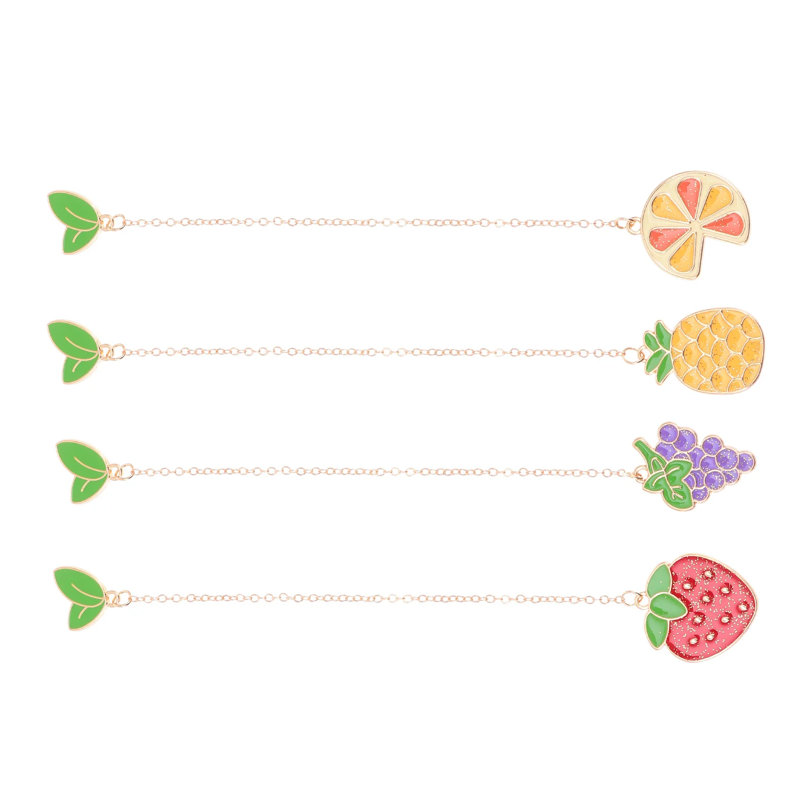 

1Set Metal Bookmarks Creative Fruit Design Reading Bookmarks Book Page Marker Gifts for Students Graduation