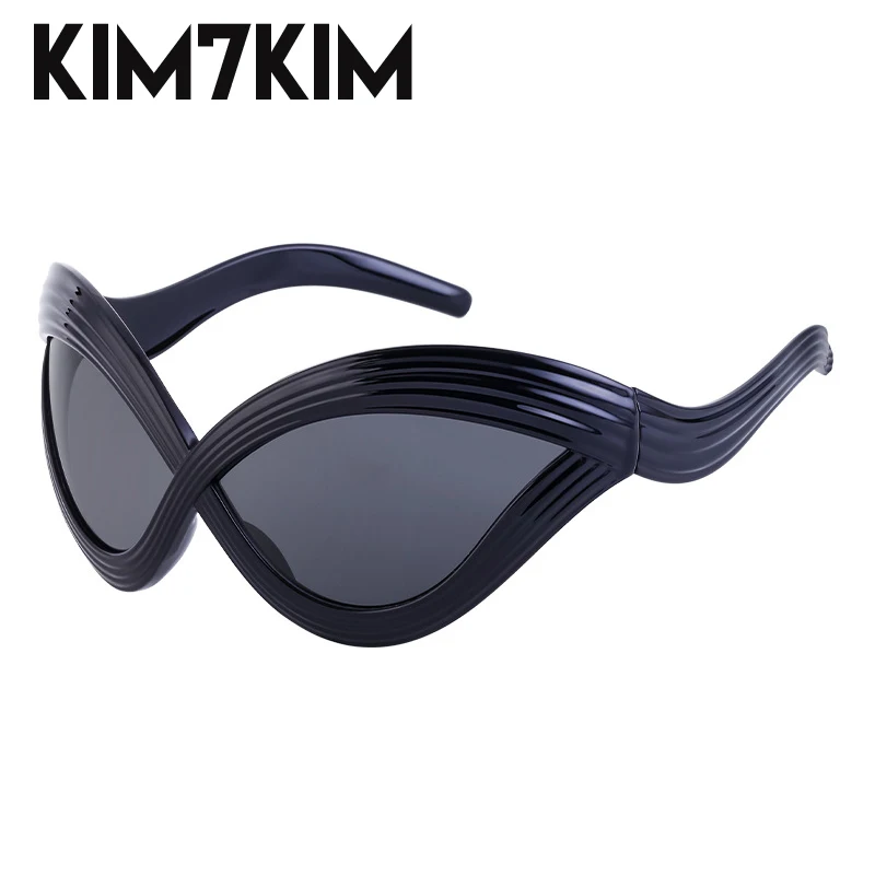 

Oversized Steampunk Cat Eye Sunglasses Women 2000's Wrap Around Sun Glasses For Ladies Vintage Streak Sunglass Y2K Shades Oculos