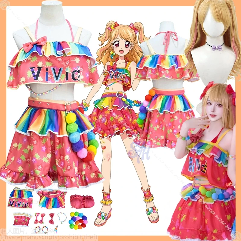 

Нацуки Микуру Косплей Аниме Айкацу! Костюм Каваи Идол сценическая форма сексуальное плавание бикини Джирай Ка для девочек Хэллоуин вечерние Cos