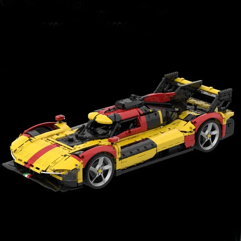 Nieuwe Technische MOC-185324 Hypercar 499P Af Corse 1:8 Schaal Le Mans Supercar Modelbouwsteen Bakstenen Speelgoed Jongens Verjaardagscadeaus