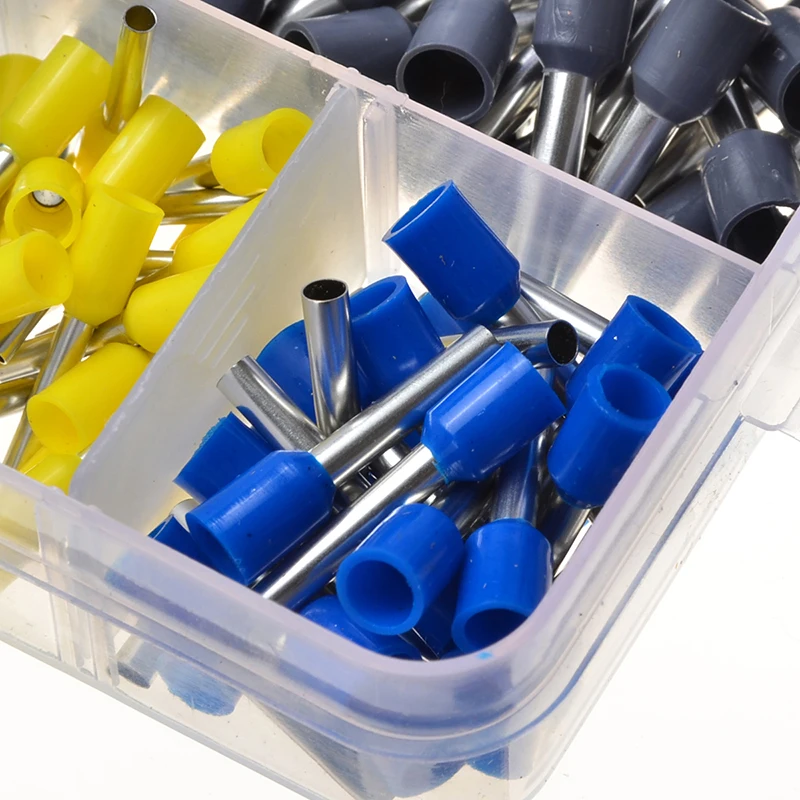 400pcs AWG 22-10 Insulated Ferrules Terminal Block Cord End Wire Connector Electrical Crimp Connectors Assortment Kit
