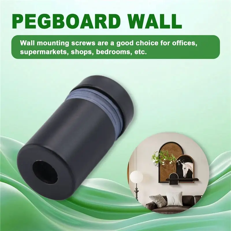 A98E-24Pcs Standoff Screws, Wall Sign Standoff Mounting Hardware Advertising Glass Standoff Nail For Hanging, Black